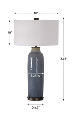 Vicente Slate Blue Table Lamp - Ornate Home