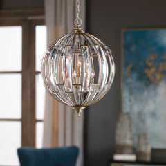 Vicentina Gold/Silver 6 Light Sphere Pendant - Ornate Home