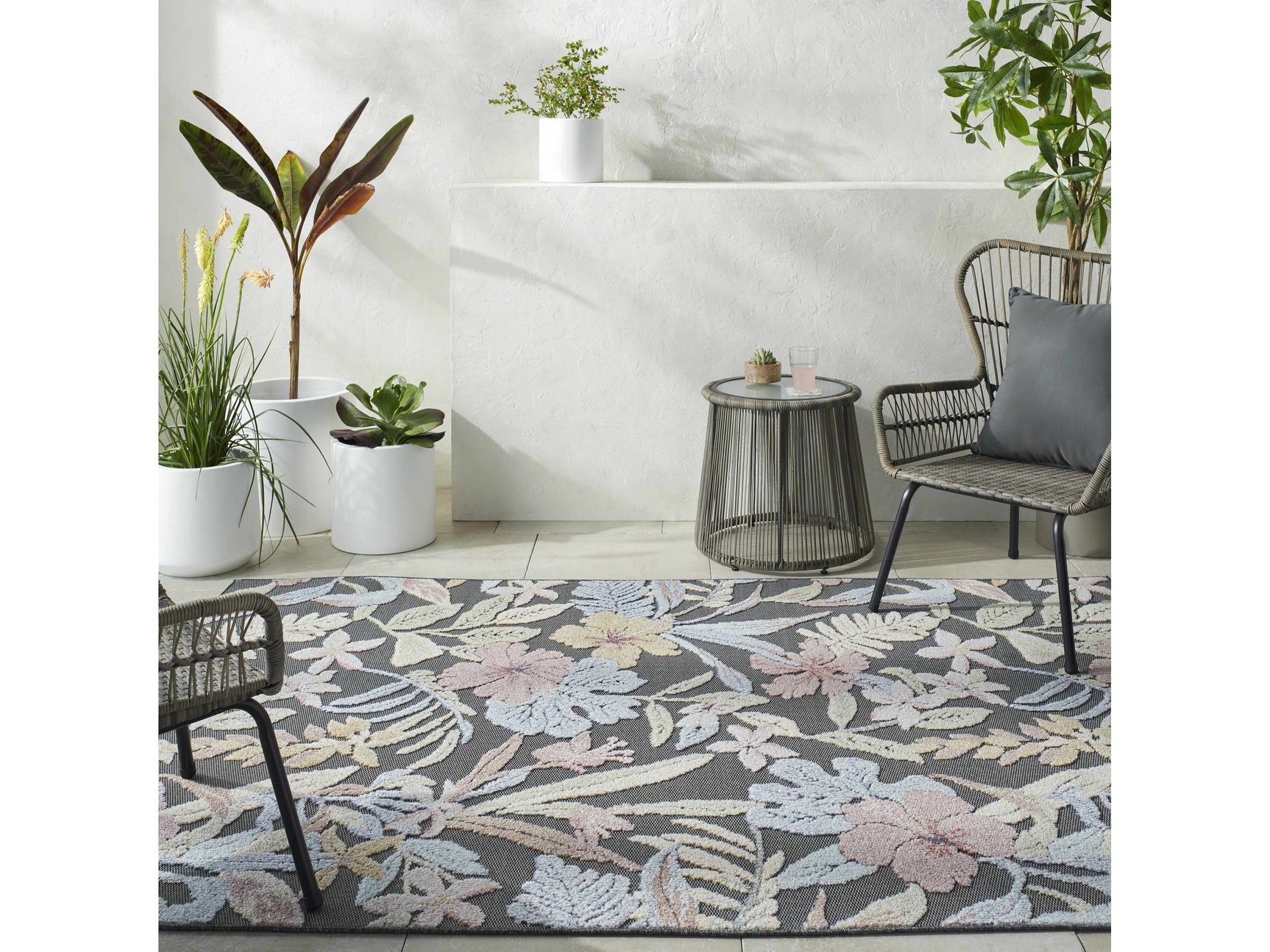 Vicky Floral Outdoor Area Rug - Ornate Home