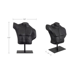Victor Aged Black Cast Alumiinum Sculpture - Ornate Home