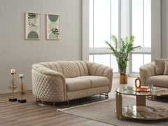 Victoria Cream 3-pieces (Sofa & Loveseat & Chair) Living Room Set - Ornate Home