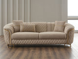 Victoria Cream Stationary Sofa - Ornate Home