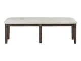 Victoria Dark Espresso/Beige Bench - Ornate Home