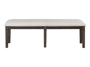 Victoria Dark Espresso/Beige Bench - Ornate Home