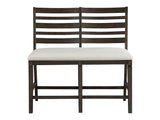 Victoria Dark Espresso/Beige Counter Height Bench - Ornate Home