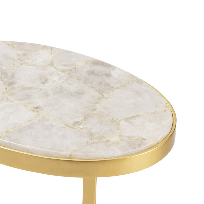 Victoria Gold/White Drink Table - Ornate Home
