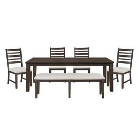 Victoria Gray 6pc Dining Set - Ornate Home