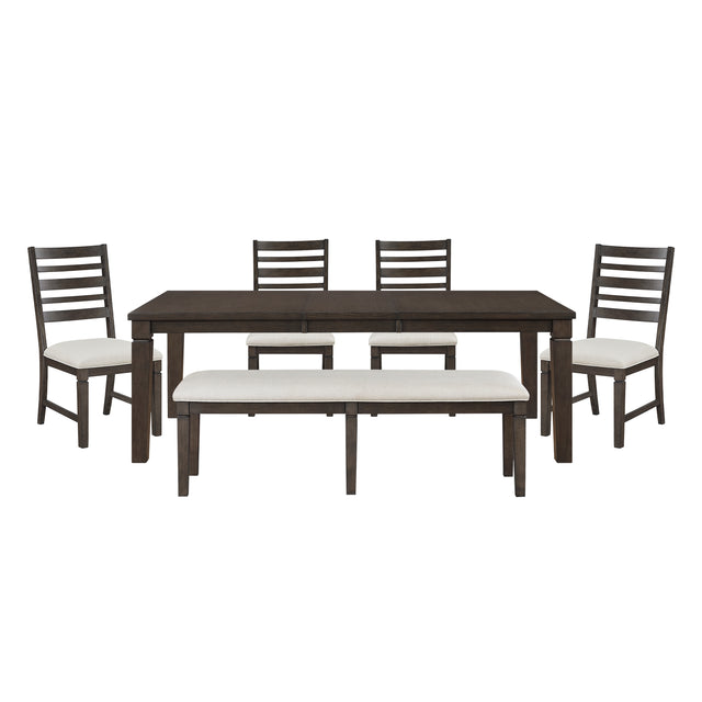 Victoria Gray 6pc Dining Set - Ornate Home
