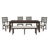 Victoria Gray 6pc Dining Set - Ornate Home