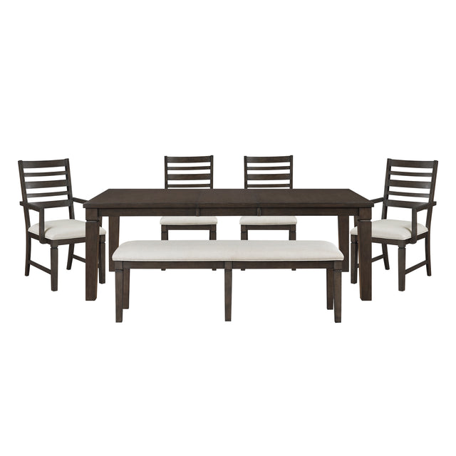 Victoria Gray 6pc Dining Set - Ornate Home