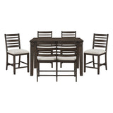 Victoria Gray 6pc Dining Set - Ornate Home