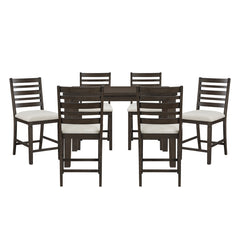 Victoria Gray 7pc Dining Set - Ornate Home