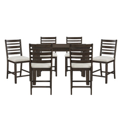 Victoria Gray 7pc Dining Set - Ornate Home