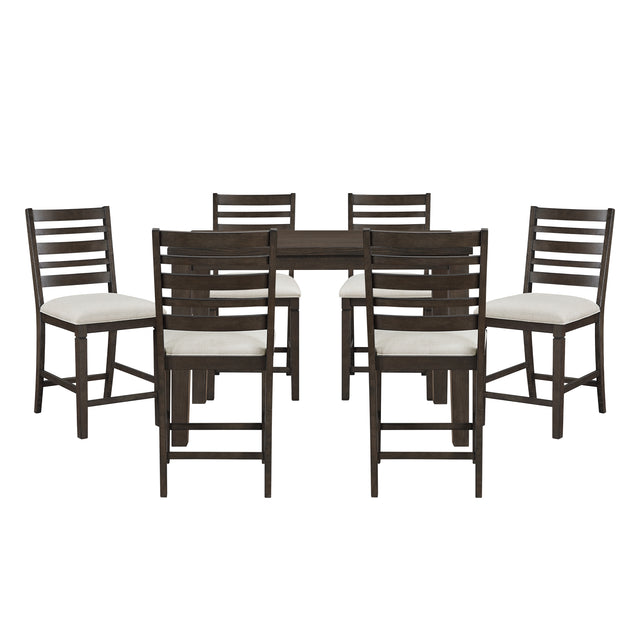 Victoria Gray 7pc Dining Set - Ornate Home