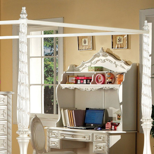 Victoria Pearl Off-White Twin Canopy - Ornate Home