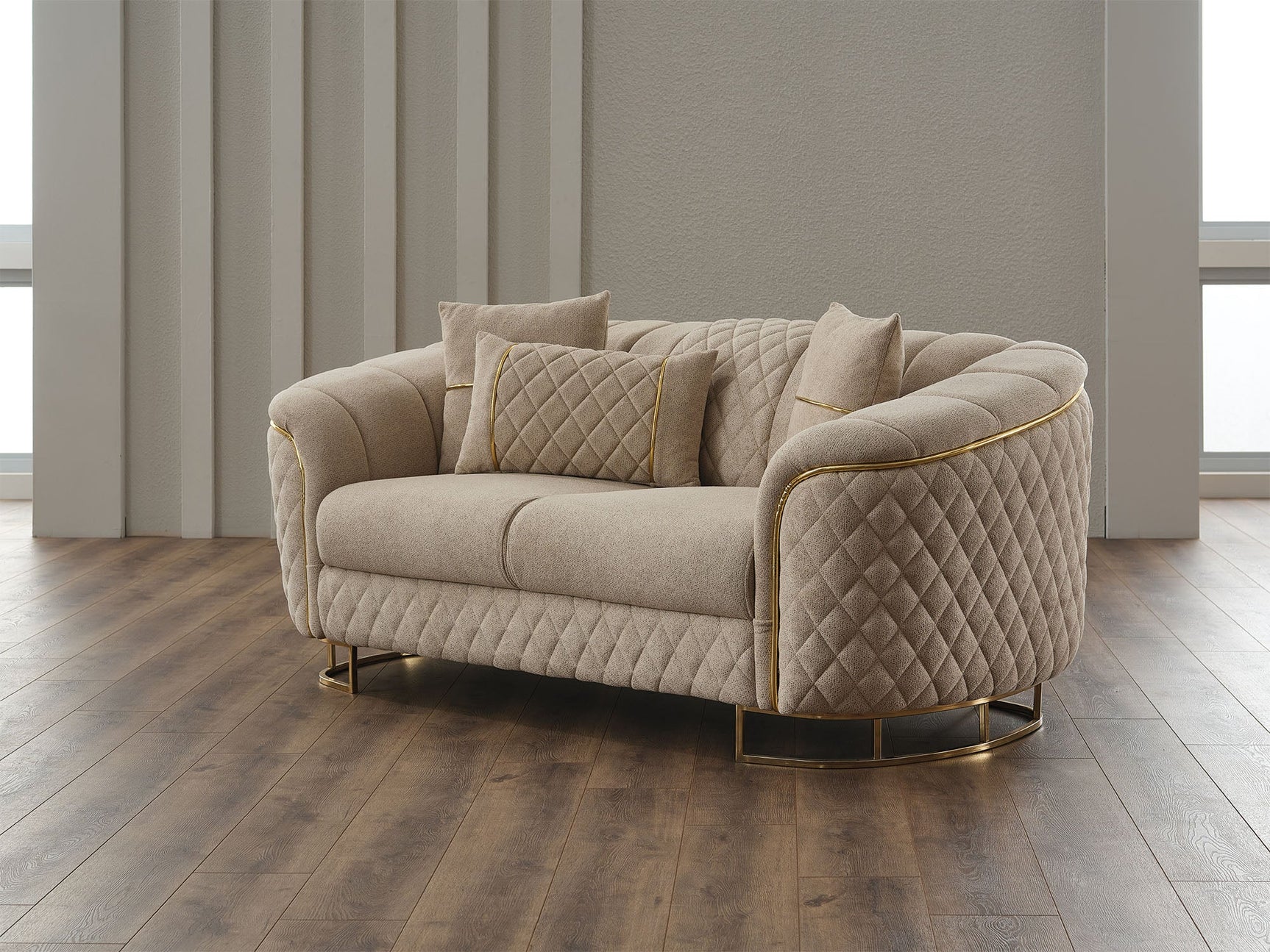 Victoria Cream Stationary Loveseat