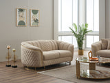 Victoria Cream Stationary Loveseat