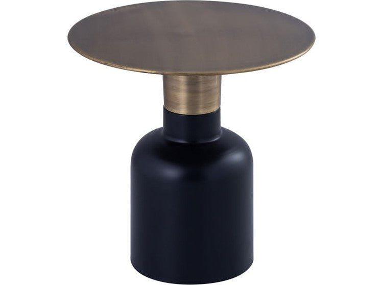 Vida Antique Brass/Black Side Table - Ornate Home