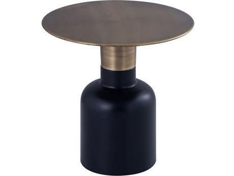 Vida Antique Brass/Black Side Table - Ornate Home