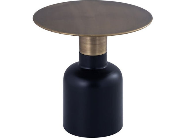 Vida Antique Brass/Black Side Table - Ornate Home