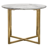 Vida Marble Round End Table - Ornate Home