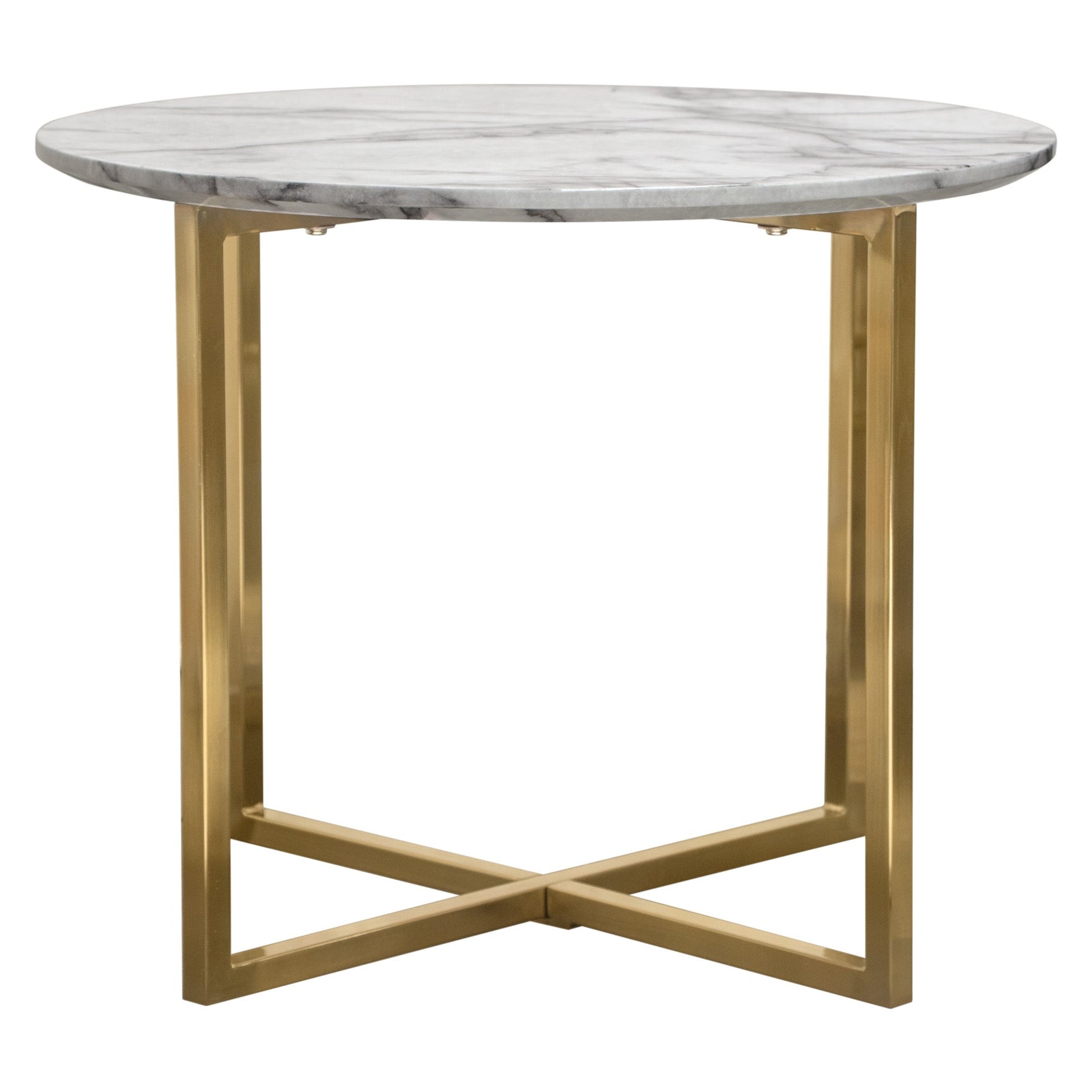 Vida Marble Round End Table - Ornate Home