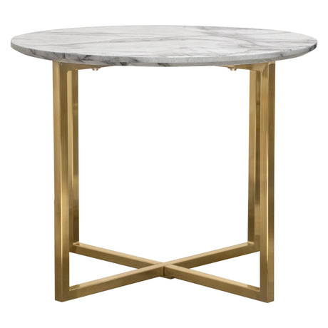 Vida Marble Round End Table - Ornate Home