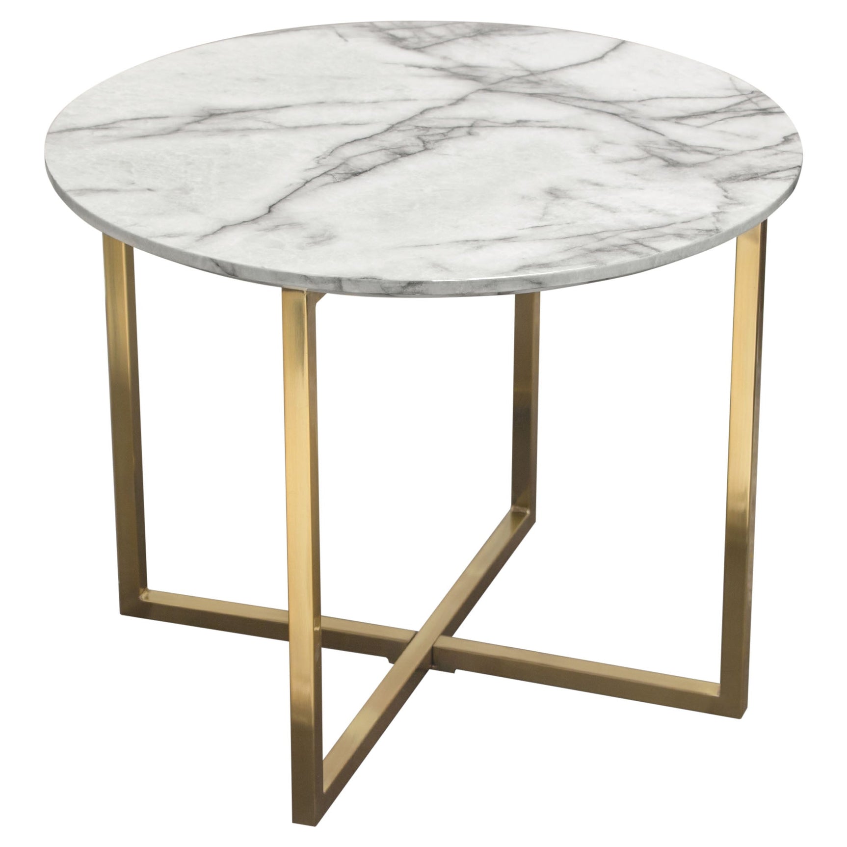 Vida Marble Round End Table - Ornate Home