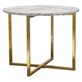 Vida Marble Round End Table - Ornate Home