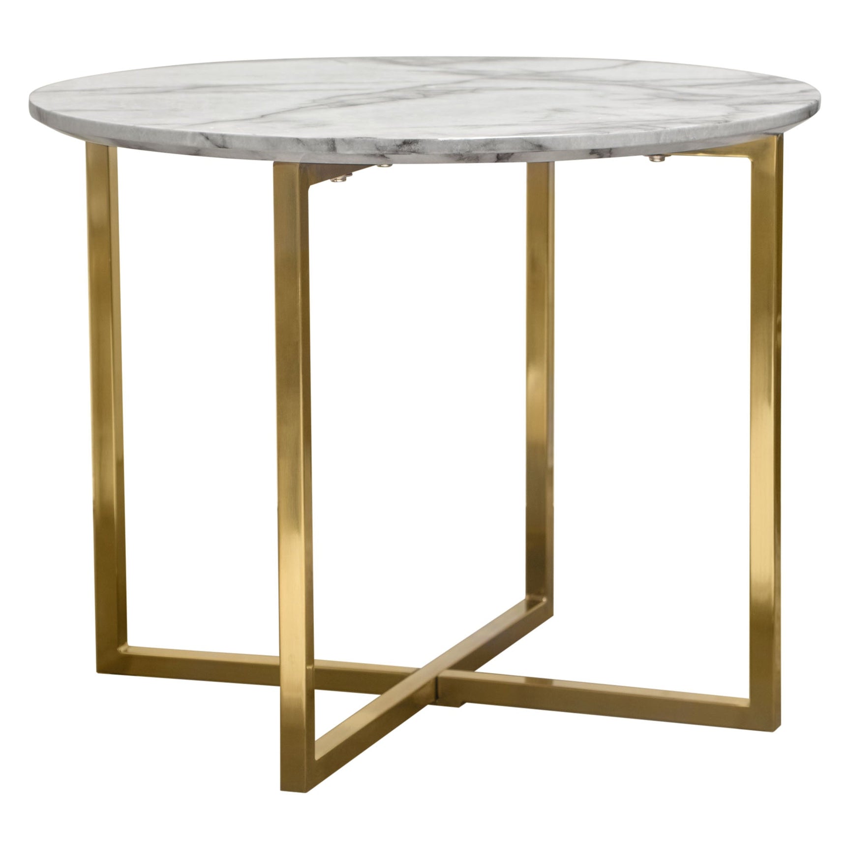 Vida Marble Round End Table - Ornate Home