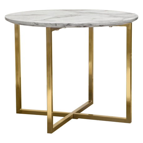 Vida Marble Round End Table - Ornate Home