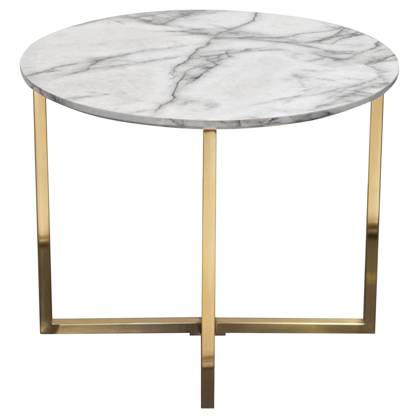 Vida Marble Round End Table - Ornate Home