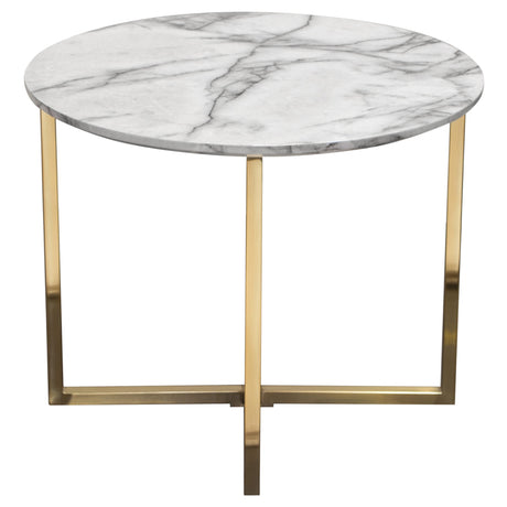 Vida Marble Round End Table - Ornate Home