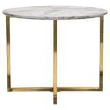 Vida Marble Round End Table - Ornate Home