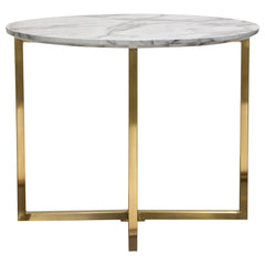 Vida Marble Round End Table - Ornate Home