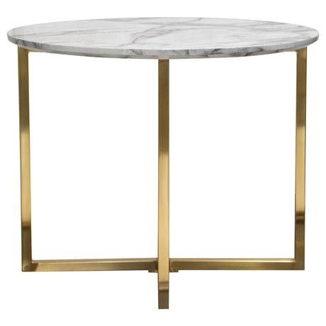Vida Marble Round End Table - Ornate Home