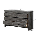 Vidalia Rustic Gray Oak Dresser - Ornate Home