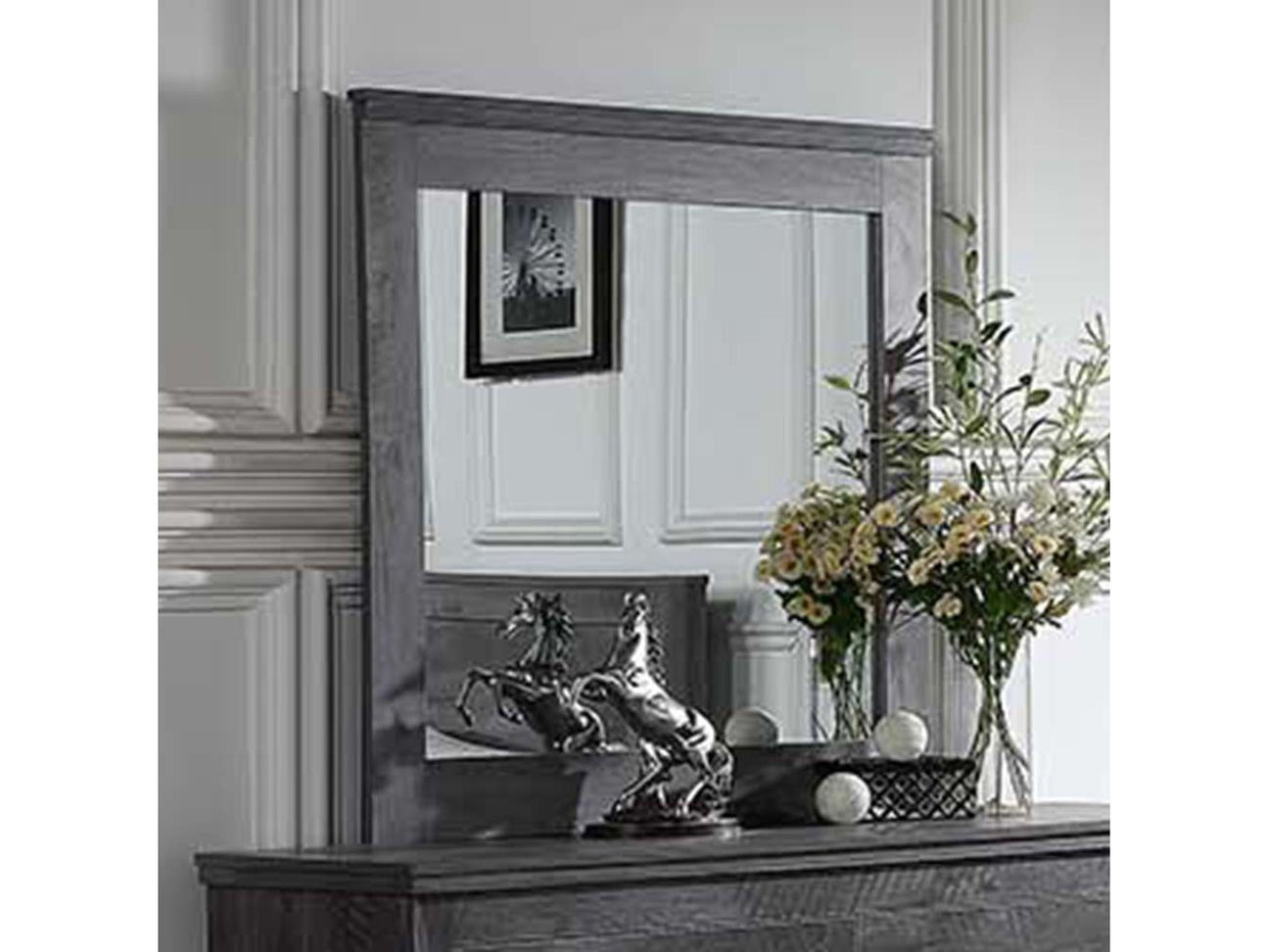Vidalia Rustic Gray Oak Mirror - Ornate Home