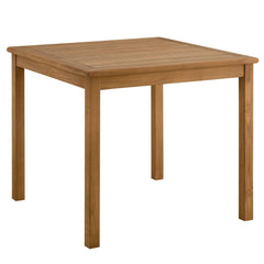 Vienna Natural 34" Square Outdoor Patio Teak Wood Dining Table - Ornate Home