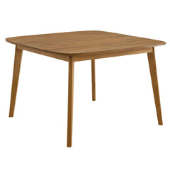 Vienna Natural 46" Square Outdoor Patio Teak Wood Dining Table - Ornate Home