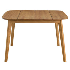 Vienna Natural 46" Square Outdoor Patio Teak Wood Dining Table - Ornate Home