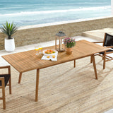 Vienna Natural Outdoor Patio Teak Wood Extendable Dining Table - Ornate Home