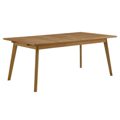 Vienna Natural Outdoor Patio Teak Wood Extendable Dining Table - Ornate Home