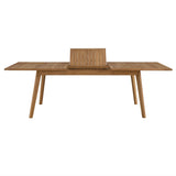 Vienna Natural Outdoor Patio Teak Wood Extendable Dining Table - Ornate Home