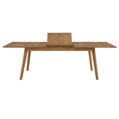 Vienna Natural Outdoor Patio Teak Wood Extendable Dining Table - Ornate Home