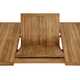 Vienna Natural Outdoor Patio Teak Wood Extendable Dining Table - Ornate Home