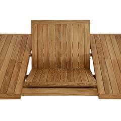 Vienna Natural Outdoor Patio Teak Wood Extendable Dining Table - Ornate Home