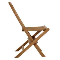 Vienna Natural Outdoor Patio Teak Wood Folding Dining Chairs (Set of 4) - Ornate Home