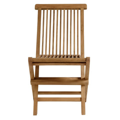 Vienna Natural Outdoor Patio Teak Wood Folding Dining Chairs (Set of 4) - Ornate Home