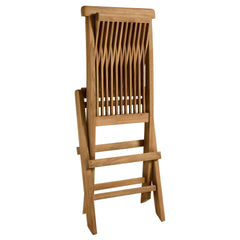 Vienna Natural Outdoor Patio Teak Wood Folding Dining Chairs (Set of 4) - Ornate Home